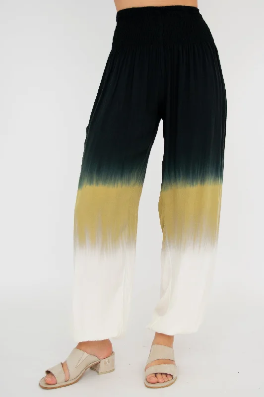 Retro Style Promotions Embra Pants, Black Dip-Dye