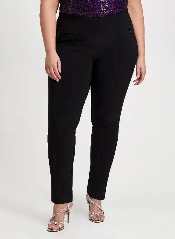 Dive Into Trendy Styles Joseph Ribkoff - Slim Leg Pull-On Pants