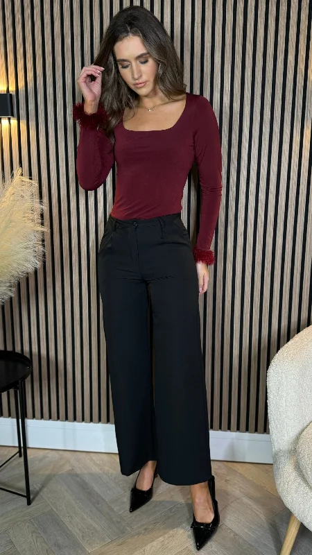 Buy More, Save More Effie Black Wide Leg Trousers