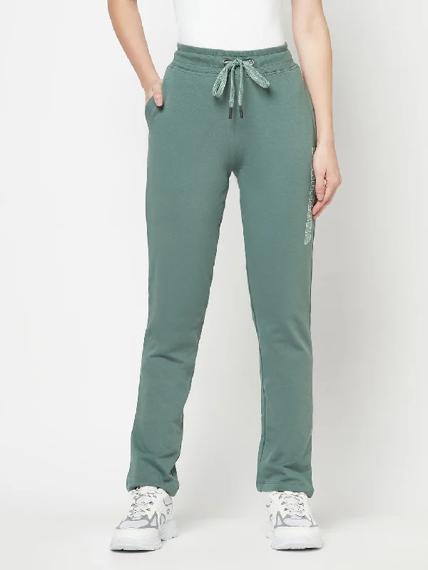 Shop Sale Items Women's Casual  Green Full length Mid rise Track Pants