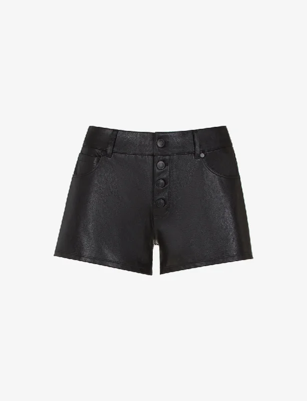 Hot Deals Faux Leather Five-Pocket Short