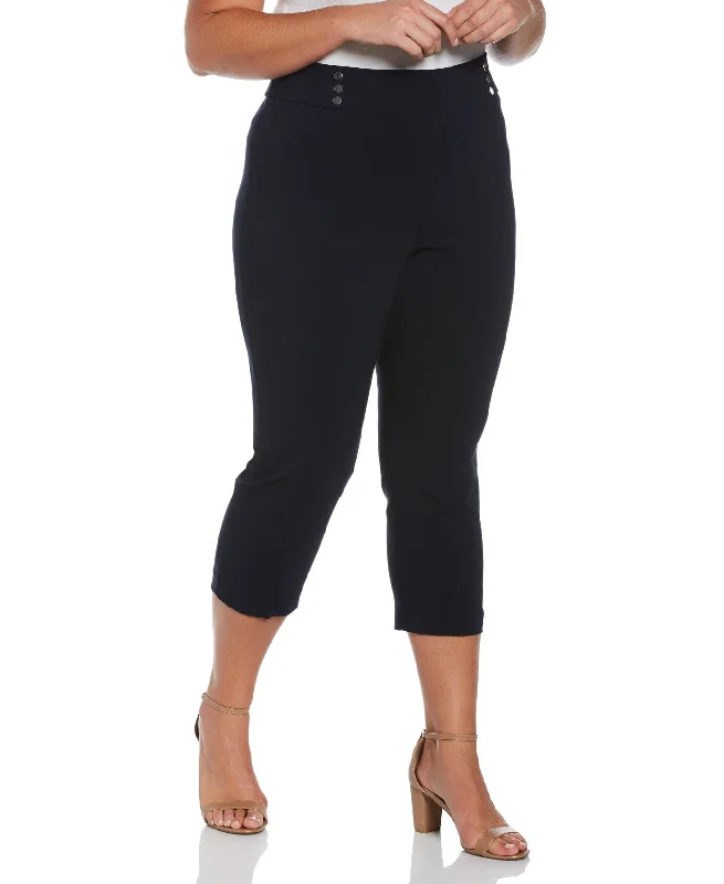 Elegant Fashion Offers Plus Size Pull-On Capri Pant - Comfort Fit