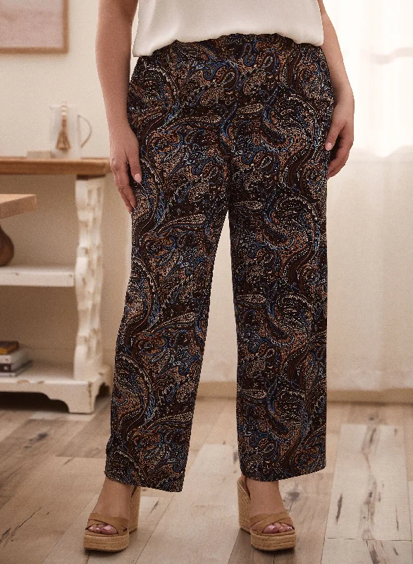 Affordable Luxury Fashion Paisley Print Wide Leg Pants