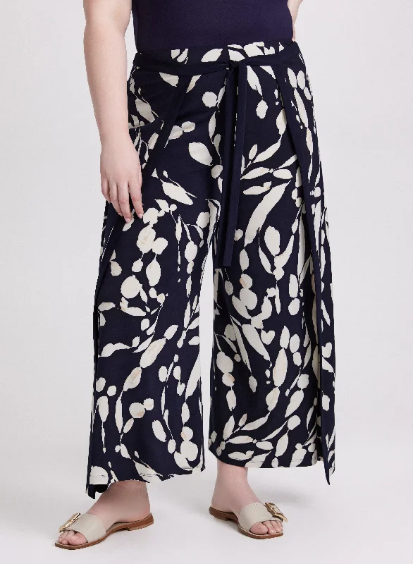 Chic & Cozy Collection Joseph Ribkoff - Printed Faux-Wrap Pants