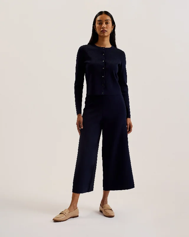 Big Savings Tarlhaa Knitted Culotte Trouser Dk-Blue