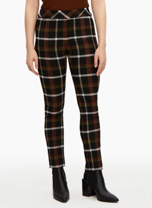 Chic Style, Always In Vogue Charlie B - Plaid Print Pull-On Pants