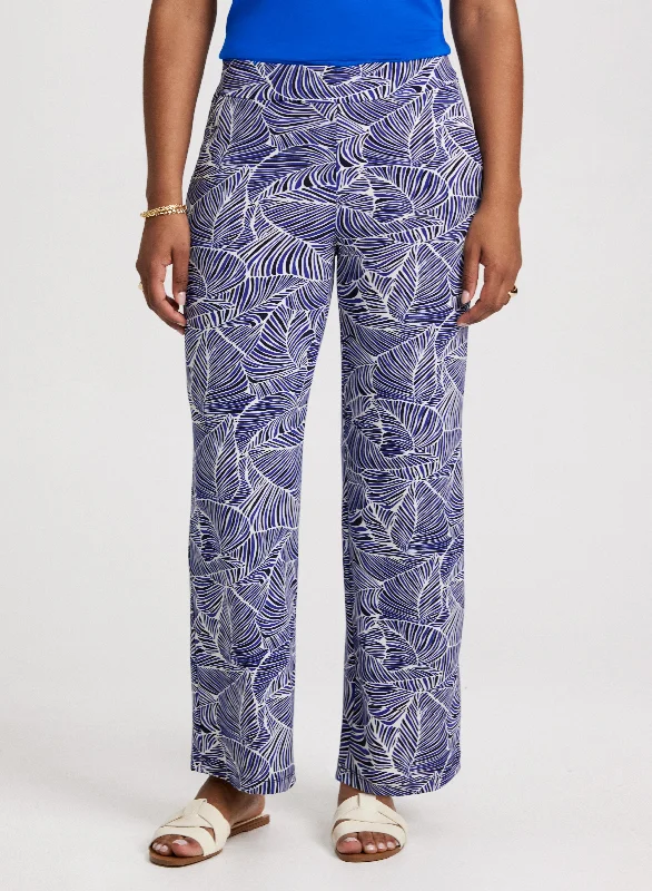 Stupidly Low Prices Leaf Print Pull-On Pants