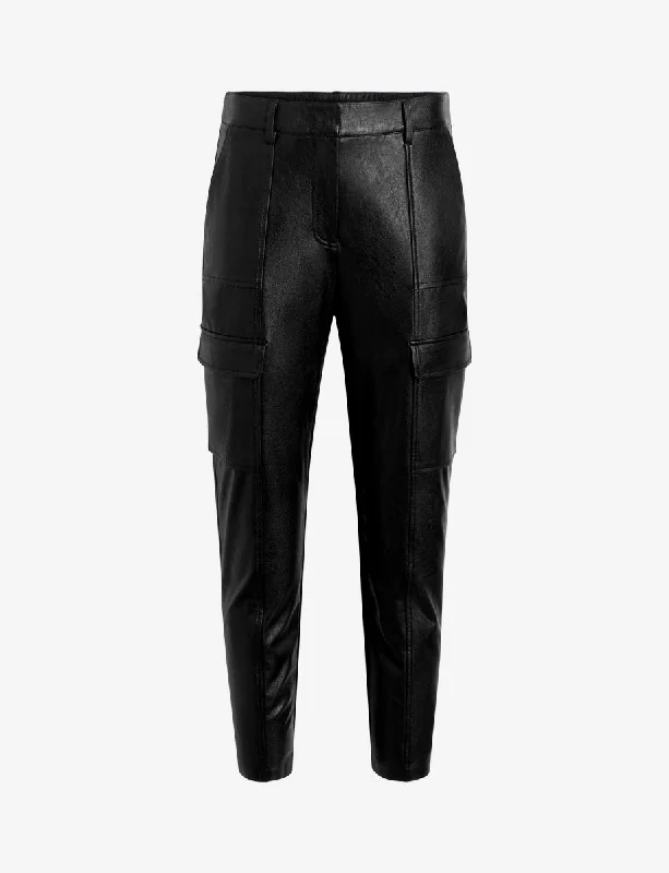 Snag Fabulous Fashion Bargains Faux Leather 7/8 Utility Trouser