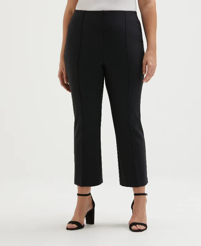 Fashion Forward Plus Size Pintuck Pull-On Crop Pant