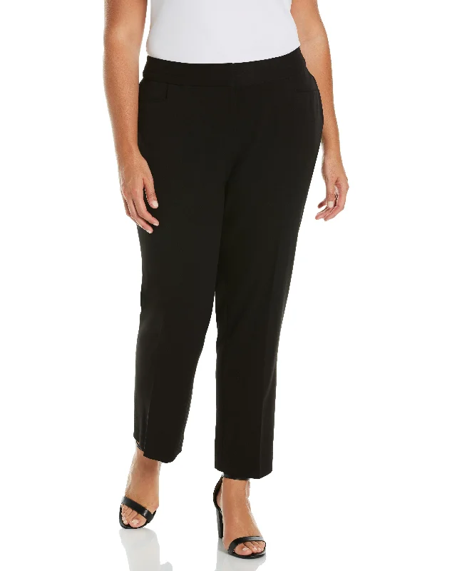 Inspired By You, Designed For You Plus Size Slim Leg Stretch Gabardine Pant - Curvy Fit