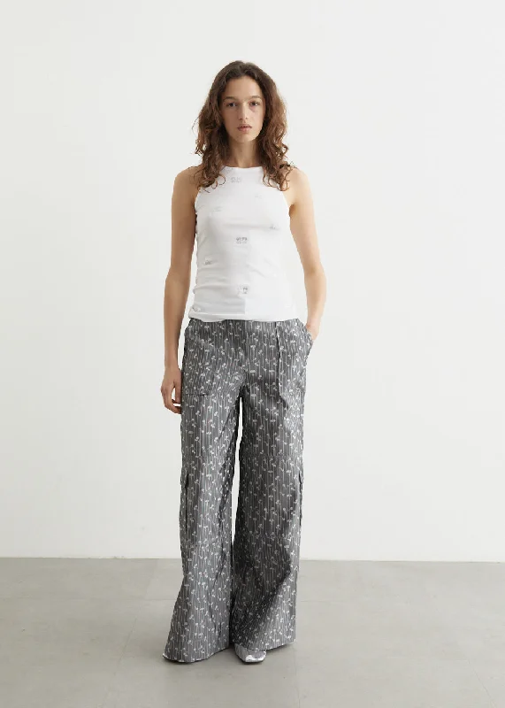 Hot Sale Acetate Jacquard Cargo Pants