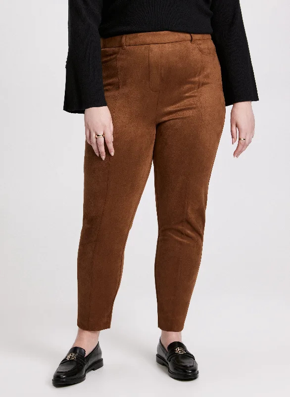 Daily Deals Chloe Vegan Suede Leggings - Regular