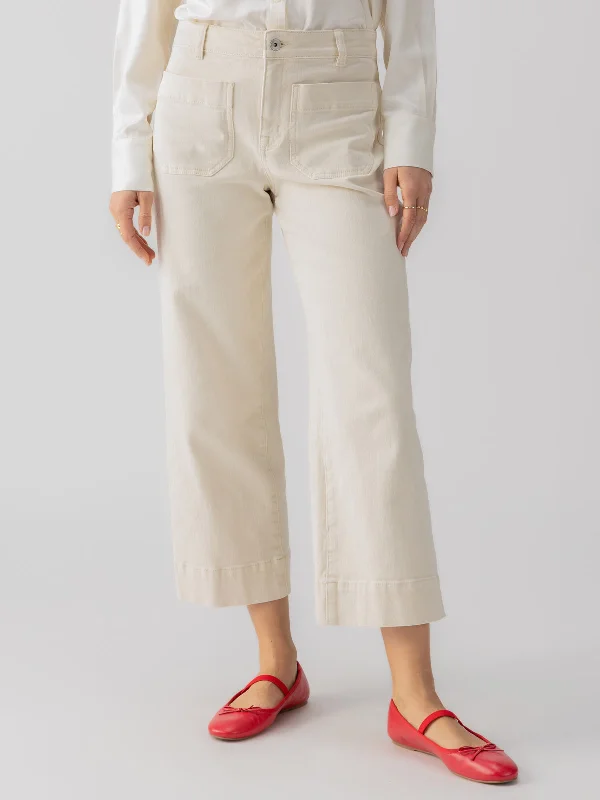 Sophisticated Street Style Offers The Marine Standard Rise Denim Pant French Vanilla