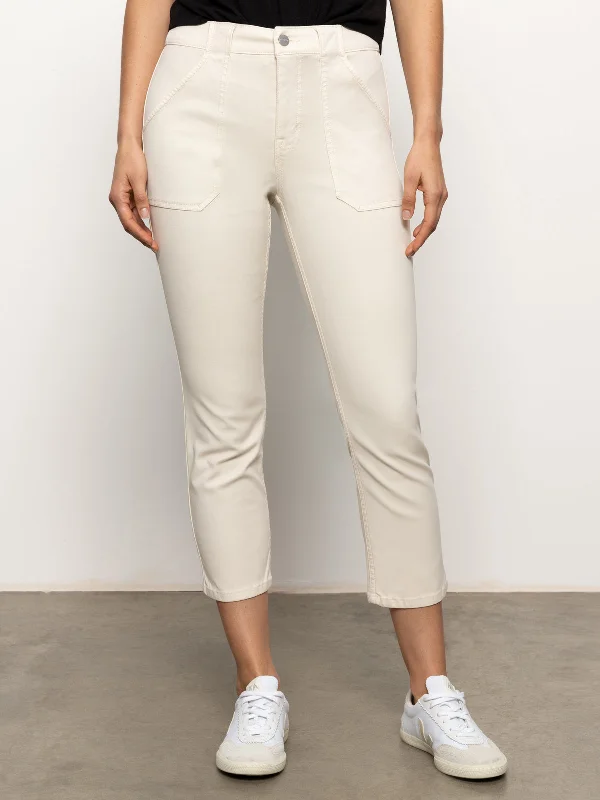 Limited Time Offers Sculpted Hayden Standard Rise Straight Crop Pants Light Oat