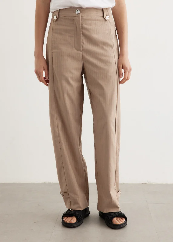 Casual Yet Chic Sales Melange Stripe Suiting Pants