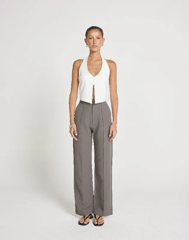 Edgy Fashion Deals Colden Pants (Slate) - Petite