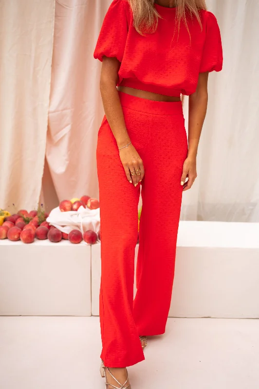 Chic Trends Unveiled Pantalon Didou Création - rouge