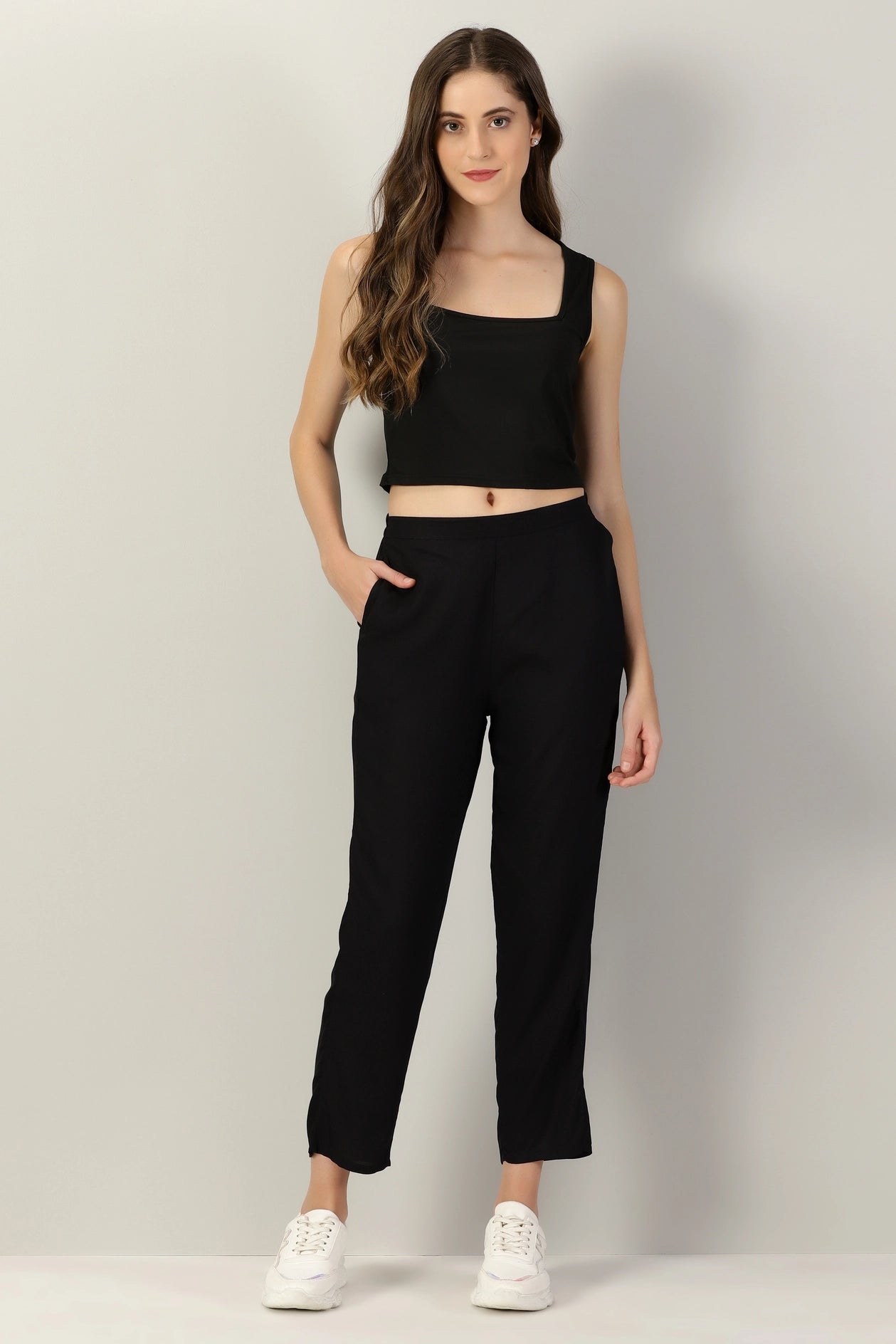 Stay Ahead In Style Black Straight Pant