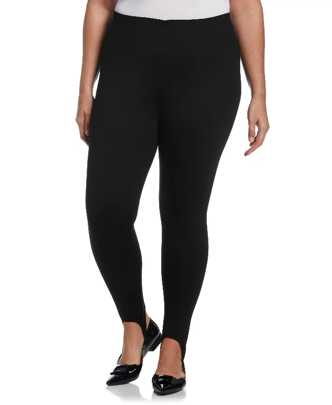 Shop The Hottest Deals Plus Size Ponte Knit Pull-On Stirrup Legging