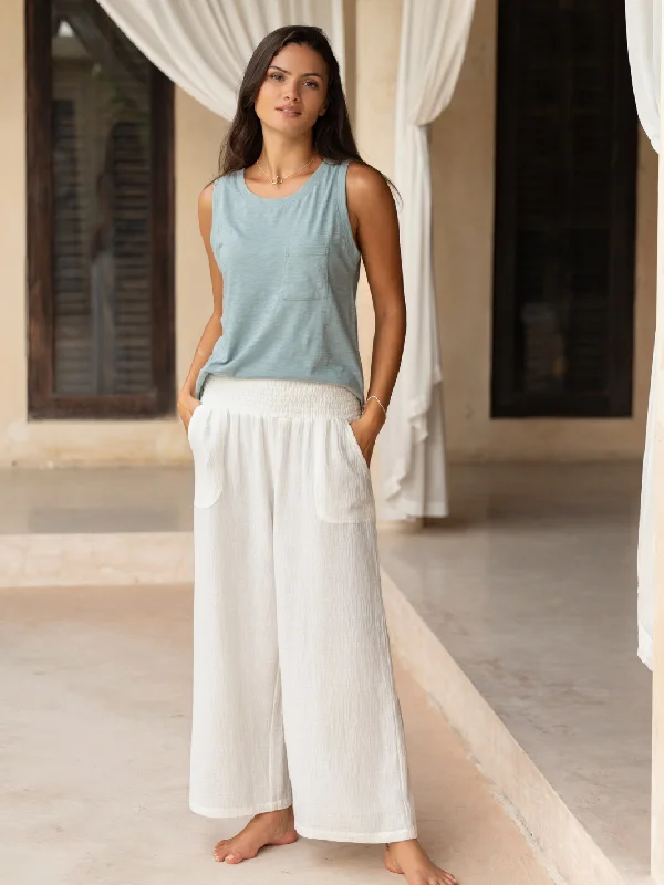 Chic Styles Bahama 3/4 Cotton Pants Coconut