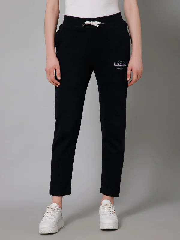 Sporty Fashion Offers Women's Casual  Navy Ankle length Mid rise Track Pants